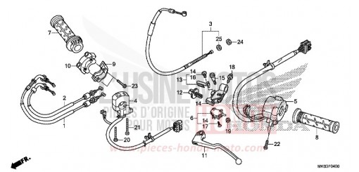 LEVIER DE GUIDON/COMMUTATEUR/CABLE CBR1000SF de 2015